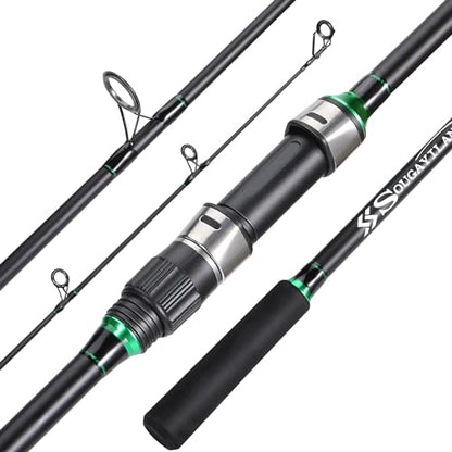 Sougayilang Surf Fishing Rod IM8 Carbon 3 Piece Travel Spinning Rod (9'/10'/11'/12') - size: 12'0"