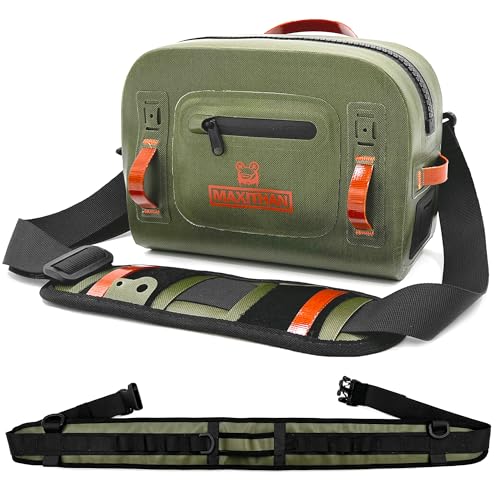 Lehigh Crossing, Waterproof Fishing Waist Pack, Fly Fishing Fanny Pack, Submersible Lumbar Pack - color: Green