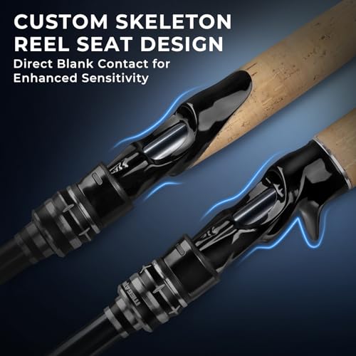 KastKing Megatron Titanium Telescopic Casting & Spinning Fishing Rods, IM7 Graphite Travel Rod with Titanium Solid Tip, Power Transition System, for Freshwater and Inshore Fishing - size: 6'6''- M- Fast, style: Spin