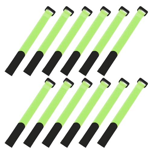 12Pcs Wrap Band Fishing Tool Rod Holder Fishing Rod Tie Holder Strap Fastener Cable Cord Fishing Tackle Accessories