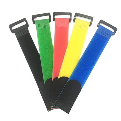 12Pcs Tie Belts Suspenders Fastener Cable Fishing Rod Holder Strap Fishing Accessory Wrap Band Holder High Strength - color: Yellow
