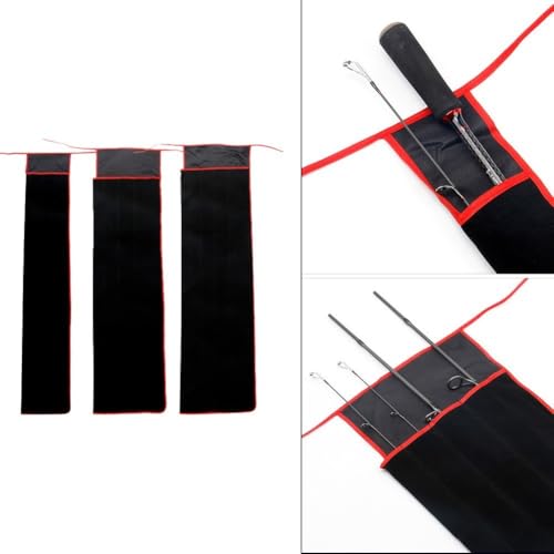 Cloth Fishing Rod Cover, Waterproof Oxford Cloth Fishing Rod Bag, Fishing Pole Sleeve, Scratch-proof Protective Bag For Fishing Rod, Protector Pouch Bags With 1-5 Compartments(B)
