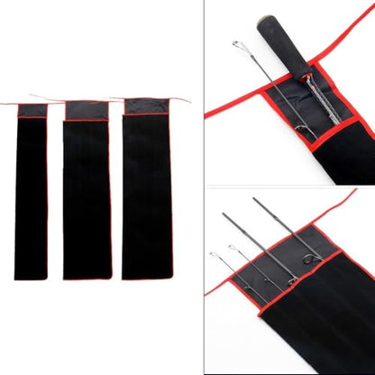 Cloth Fishing Rod Cover, Waterproof Oxford Cloth Fishing Rod Bag, Fishing Pole Sleeve, Scratch-proof Protective Bag For Fishing Rod, Protector Pouch Bags With 1-5 Compartments(B)