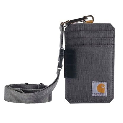 Carhartt 700D Nylon Duck ID Holder and Lanyard, W/Mesh ID Window for Quick Access - color: Gravel