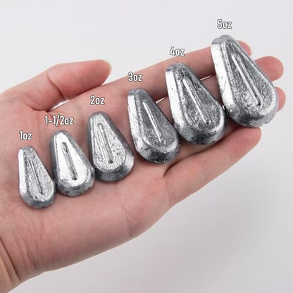 Dr.Fish 5 Pack No Roll Sinker Lead Fishing Weights Freshwater Catfish Sinkers Flat Coin Disc Weights Bank River Surf Fishing Saltwater - size: 1oz-5 Pack
