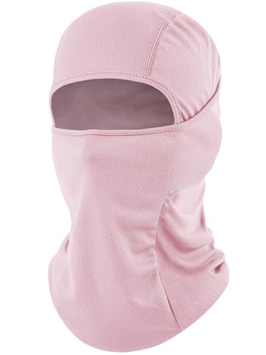 ROXUN Ski Mask Balaclava, Motorcycle Summer Cooling Breathable UV Protector - color: One Light Pink