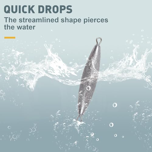 Through Wire Inline Torpedo Sinkers, Lead Double Ringed One Piece Wire Saltwater Fishing Torpedo Weights for Bottom Surf Fishing 1oz, 2oz, 3oz, 4oz, 5oz - size: 3 - 1/2 OZ, 3 PCs, style: A - Dual Ringed Torpedo