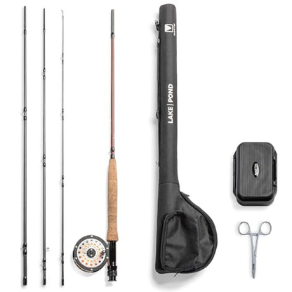 Martin 67R Fly Fishing Rod and Reel Moderate Action, Single Action Reel, 6-Weight Floating Line, Fly Assortment, Travel Case, Brown