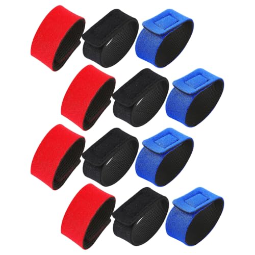 GALPADA 12pcs Adjustable Hook and Loop Fishing Rod Straps, Nylon Reusable Rod Securing Bands with Widened and Thickened Backing for Summer Outings and River Fishing