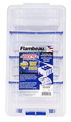 Flambeau Outdoors 4510FB Terminal Tackle File Satchel, 8 Bulk Boxes for Packaged Tackle, Clear