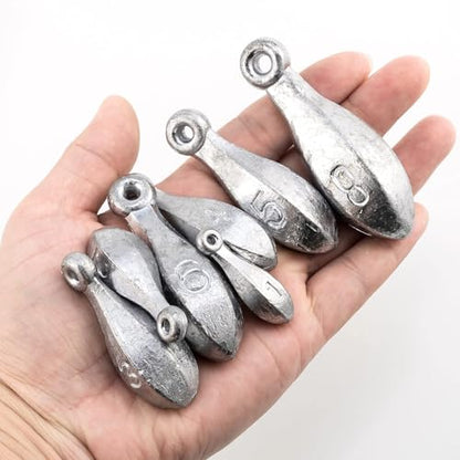 Dr.Fish Bank Sinkers Lead Fishing Weights, 1-32oz/2LB, Freshwater Catfishing Weights River Channel Surf Fishing Saltwater - size: 24oz(1.5LB)-3 Pack