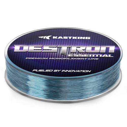 KastKing Destron Essential Monofilament Fishing Line, Advanced Polymer Coating for High Abrasion Resistance, Super Smooth, High Strength, Low Memory Mono Line, Fresh and Saltwater Fishing - color: Bluebird, size: 12LB(300 Yds)