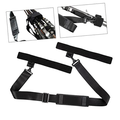 Kisangel 1set Fishing Rod Sling Strap Comfortable Fishing Rod Carrier Lightweight and Shoulder Band for All Heights