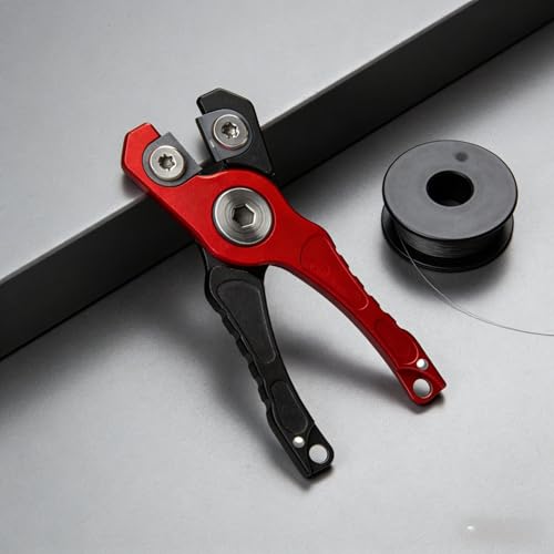 Compact Mini Fishing Line Cutter, Aluminum Alloy Scissors for Braided Lures, Easy-Carry Outdoor Fishing Tool RED