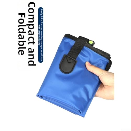 Fishing Tackle Bag Foldable Fishing Tackle Bag with Waterproof Oxford Construction for Fish Storage and Fishing Tackle Protection (S-Blue) - size: S-blue