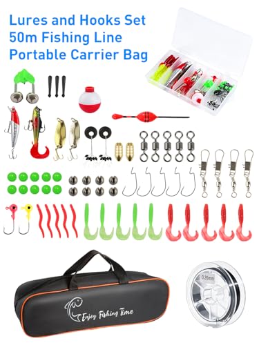 Fishing Pole Kit, Carbon Fiber Telescopic Fishing Rod and Reel Combo with Spinning Reel, Line, Bionic Bait, Hooks and Carrier Bag, Fishing Gear Set for Beginner Adults - size: Kids 5.25ft/1.6m