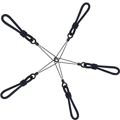 YOUOWO 5Pack Short Rope Small Black Lanyard,Ring Lanyards Finger Strap | Cute Circular Lanyard,for Phone Cases,Keys,USB Flash Drive - color: 5 Black Lanyard Finger