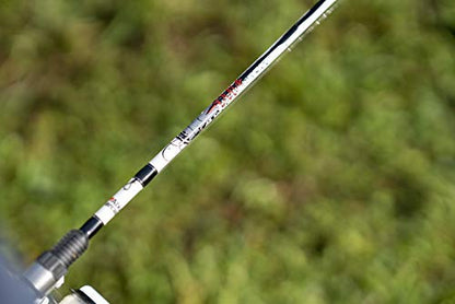 Abu Garcia 6’ Ike Dude Youth Fishing Rod and Reel Spinning Combo, 2-Piece Rod, Size 30 Reel, Right/Left Handle Position,White - style: Ike Dude Spinning (New Model)