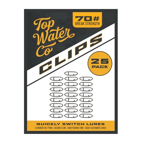 Top Water Co. Fishing Speed Clips - Durable Stainless Steel, Fast Lure Connector (Multiple Sizes) - size: Medium 70lb