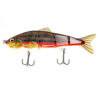 10in Multi Jointed Swimbait Fishing Lures Bait,4 Segment Big Giant Sinking Fishing Bass Lures,Crankbaits Swimbaits with Treble Hook - color: 10in,4.76oz-Color K