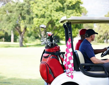 CaddyMag Magnetic Golf Towel with Carabiner & Ball Marker – Get A Towel with Powerful 15lb Magnetic Attachment for Golf Carts and Golf Clubs Putter - color: Magnetic Holder