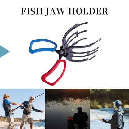 2 PCS 3 Claw Fish Gripper, Metal Fishing Pliers Gripper, Fish Control Clamp Claw Tong Grip Tackle Tool, Multi 3 Teeth Fishing Pliers for Most Freshwater Fish Grip Tackle Holder - color: 3 Claw 2 Pics