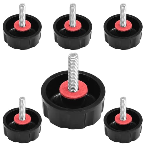 6 PCS Universal Fishing Reel Handle Screw Caps Black | Replacement Parts, For Spinning Reel Handles, Screws Nuts Caps