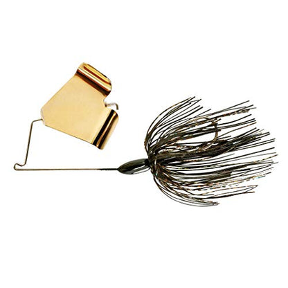 War Eagle Buzzbait Tournament-Preferred Fishing Lure with Unique Keeled Head and Hand-Tied Skirt - color: Black Gold, size: 1/2 oz