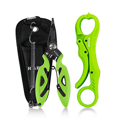 kaba Mini Fish Lip Gripper Set, 5inch Fishing Pliers,Fishing Grabber Clip,Multifunction Fishing Pliers Saltwater Fishing Gripper Fishing Gear Tackle
