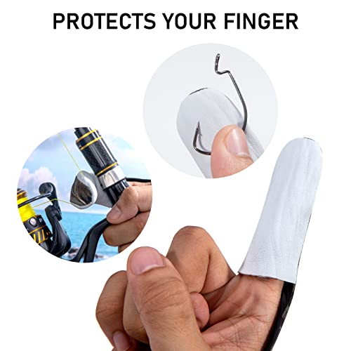 Dr.Fish 2 Pieces Fishing Gloves Casting 2 Finger Index Finger Stall Protector Anti-Slice Saltwater Trolling Surf Fishing Braid Line Anti-Slip Cooftable Woolen - size: Size M