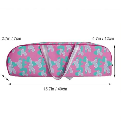 Portable Fishing Rod Bag Collapsible Fishing Bag Large Capacity Outdoor Nylon Carrying Case - size: 40CM Lenght-Pink