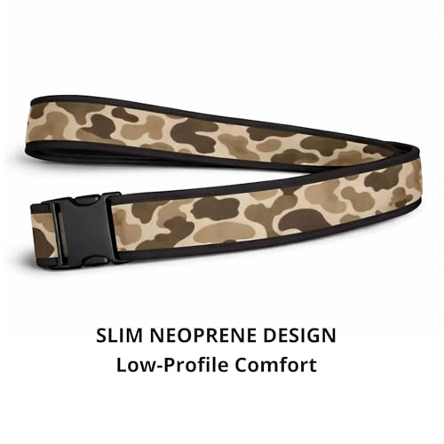 O’Pros Premium 2” Neoprene Adjustable (24” to 48”) Wading Belt – Fishing Wader Belt - color: Brown Camo