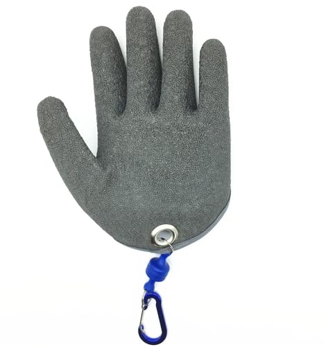 Inf-way Fishing Glove with Magnet Release, Fisherman Professional Catch Fish Gloves Cut&Puncture Resistant with Magnetic Hooks Hunting Glove - size: Large, style: Left
