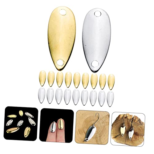 DECHOUS 20Pcs Bright Metal Fishing Lures Sinking Lure for Saltwater Freshwater Fishing for Bass Trout and Pan Fish Durable Reusable Fishing Gear
