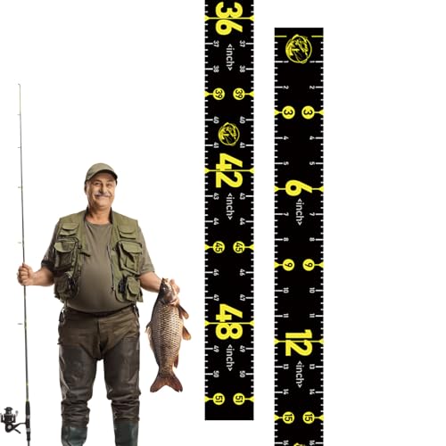 Folding Fish Ruler – PVC 51inch Foldable Measuring Board, Tear-Resistant Waterproof Tool | Perfect for Boat Fishing Gear, Kayak Angler Equipment, Portable Tracking, Outdoor Catch Verification