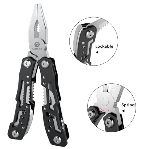 14-In-1 Multitool with Safety Locking, Professional Stainless Steel Multitool Pliers Pocket Knife, Bottle Opener, Screwdriver with Nylon Sheath ，Apply to Survival,Camping, Hunting and Hiking 10 Pcs