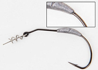 Toasis Fishing Weighted Swimbait Hooks with Twist Lock Assorted Sizes - size: 3/0-1/9_Oz-5pcs