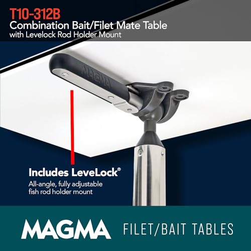 Magma Products Combination Bait/Filet Mate and Levelock Rod Holder Mount - style: 20-inch
