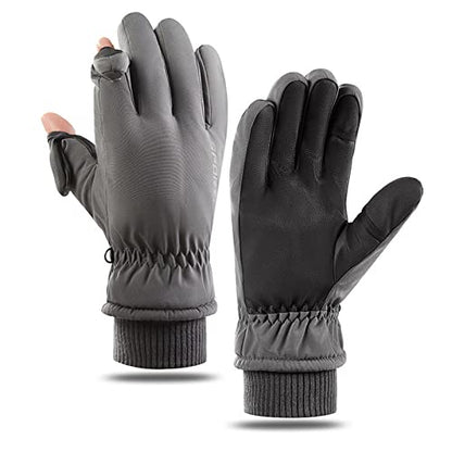 Women's Men's Winter Gloves, Cold Weather Warm Gloves,Running,Hiking,Fishing,Hunting,Finger Touch Screen Gloves - color: Grey1, size: Medium