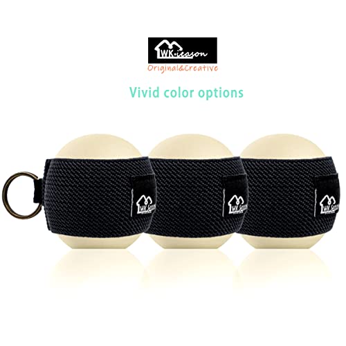 WK IEASON Lip Balm Holder Sleeve with Keychain Lipstick Sleeve Holder Tight-knit Elastic Holder for Ball Lip Balm Lipstick Holder Keychain (Blackx3) - color: Blackx3