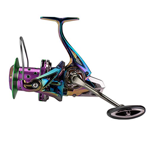 Diwa Spinning Fishing Reels 70 LBS Max Drag Power 18+1 Stainless BB Metal Body Casting Fishing Wheel 8000 10000 12000 Spool Series Freshwater Saltwater Big-Game Surf Ultra Smooth Spinning Reel - style: 12000