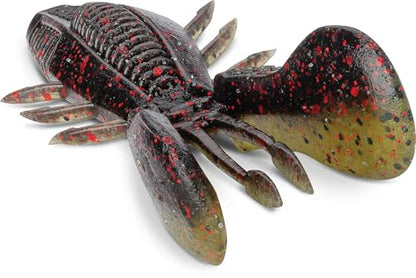 CrushCity Bronco Bug Soft Plastic Bass Lure, Dual-Action Creature Bait with Hinged Arms & Subtle Leg Movement - color: California Craw, size: 4"