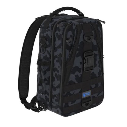 Reaction Tackle Camo Fishing Sling Bag, Water Resistant 2-in-1 Sling and Backpack with Rod Holder and Adjustable Straps, Large - size: Large