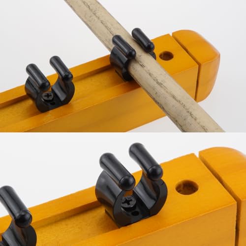 24 PCS Fishing Rod Clips, Wall Mount Fishing Pole Holder Clips for 0.66" to 0.95" Poles, Pool Cue Holder Storage Rack Replacement (Black) - color: Black