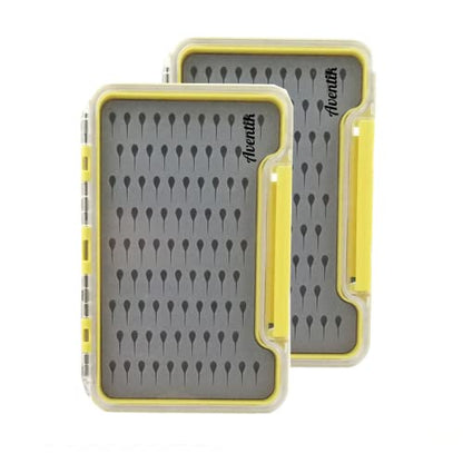 Aventik Fly Fishing Boxes Silicone Super Slim Fishing Storage Fishing Tackle Case Waterproof Best Pocket Sizes 7.36"X4.02"X0.63"/5.39"X3.74" X0.63'(2pc-g048mt) - style: 2PC-G048MT:5.39"X3.74" X0.63"