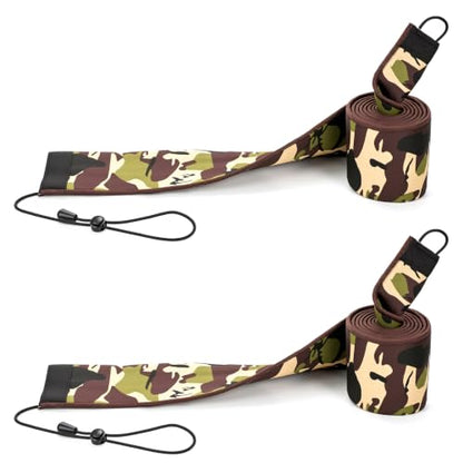 Neoprene Camo Fishing Rod Sleeves,Fishing Pole Sleeves,Fishing Rod Socks | UV Resistance,Puncture Resistant, Protect Casting, Spinning, Trolling Fishing Rods, Storage, tangled-free,75in,68in,60in - color: 2-Green camo, size: 60"