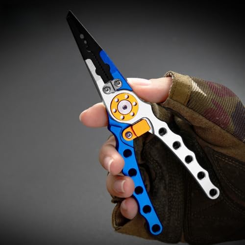 DAGIJIRD Fishing Pliers Hook Remover, Fishing Scissors Braid Line Cutter with Safety Lock