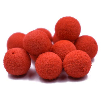 30pcs 12mm Smell Carp Fishing Bait Boilies Eggs / 4 Flavors Floating Ball Beads Feeder Artificial Carp Baits Lure - color: Red-Strawberry（12mm）