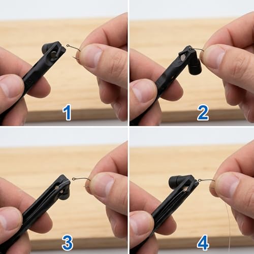 2 Pack Fly Threader, Threading Tool for Fishing Flies, Easy Fly Threading Solution for Anglers, Compact Fishing Accessories with Most Hooks, tippets, and Fly Styles