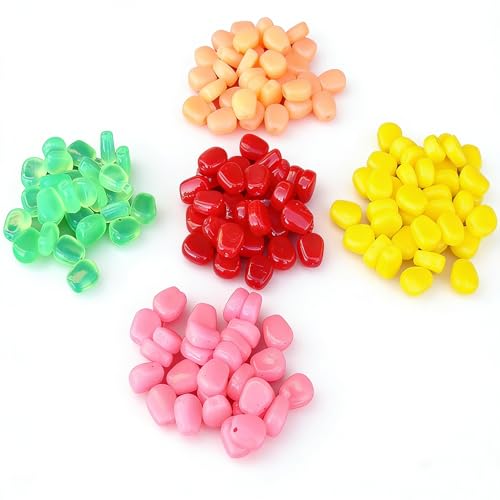 250-pcs ﻿﻿5colors Fishing Lure, Artificial Corn Kernel Soft Bait, Artificial Bait
